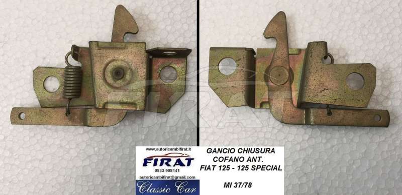 GANCIO CHIUSURA COFANO FIAT 125 (37/78) - Clicca l'immagine per chiudere